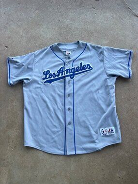 Vintage Los Angeles Dodgers Majestic Furcal #15 Gray Jersey XXL K3